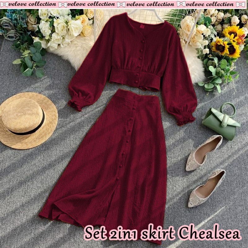 QUINNYSHOP-COD-BAJU SETELAN WANITA-STELAN WANITA-BAJU DAN ROK WANITA-ATASAN DAN ROK WANITA