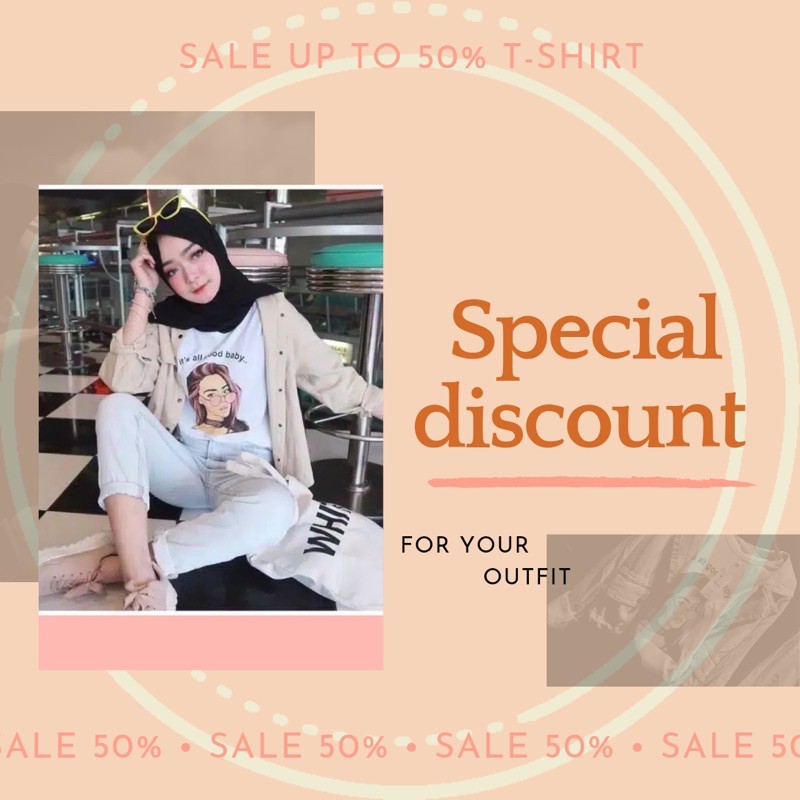 BIG SALE KAOS WANITA ALLSIZE PART 1