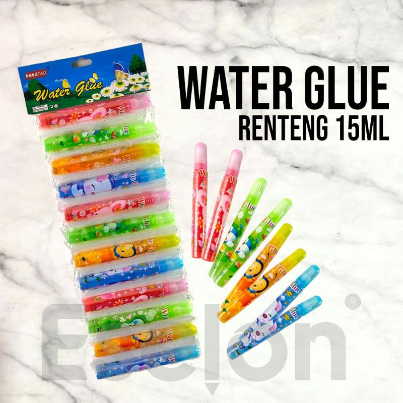 

Grosir lem water glue renteng isi 12 pcs/lem cair 15ml