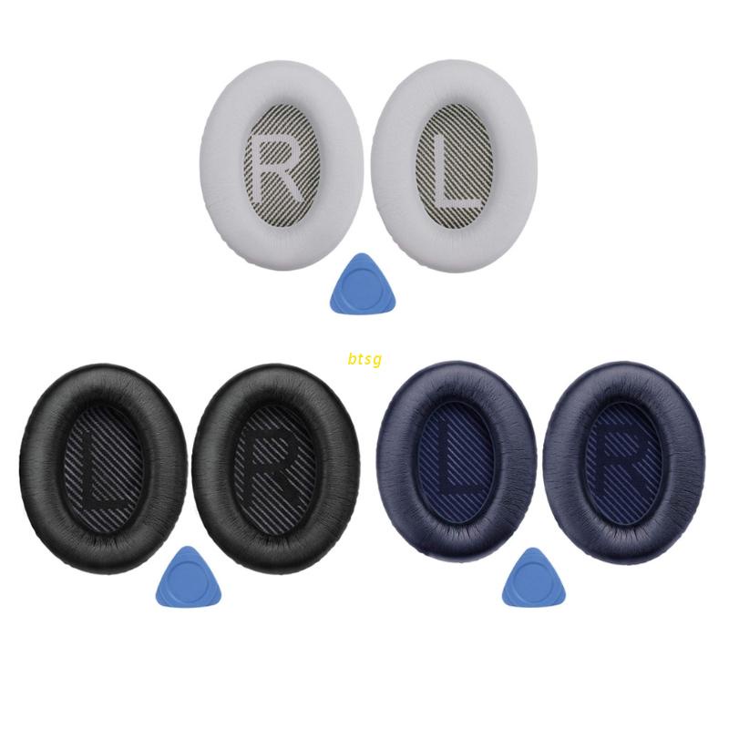 Btsg Bantalan Earpads Headphone Pengganti Portable Nyaman Kompatibel Dengan QC35 QC35