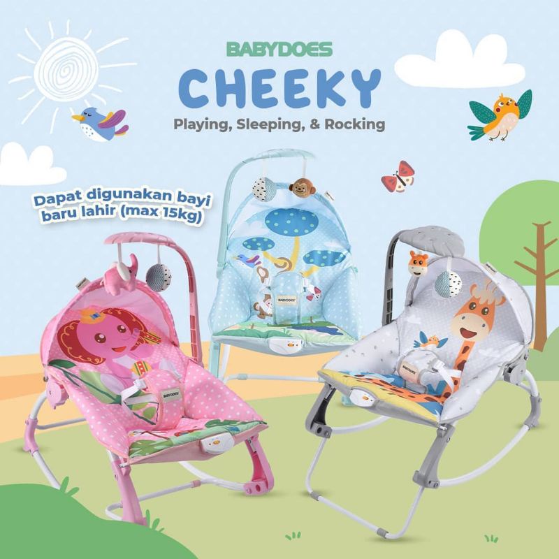 Babydoes Cheeky Swing Rocker Bouncer Ayunan Bayi