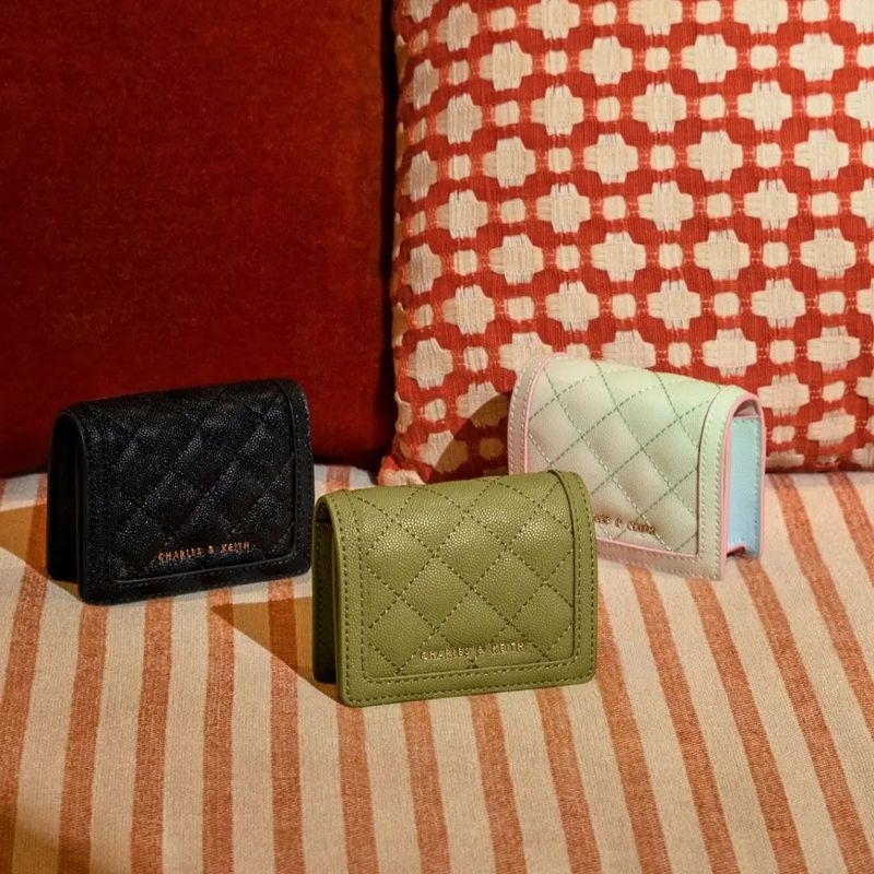 10.10 SALE | CK Micaela Quilted Card Holder / Quilted Phone Pouch