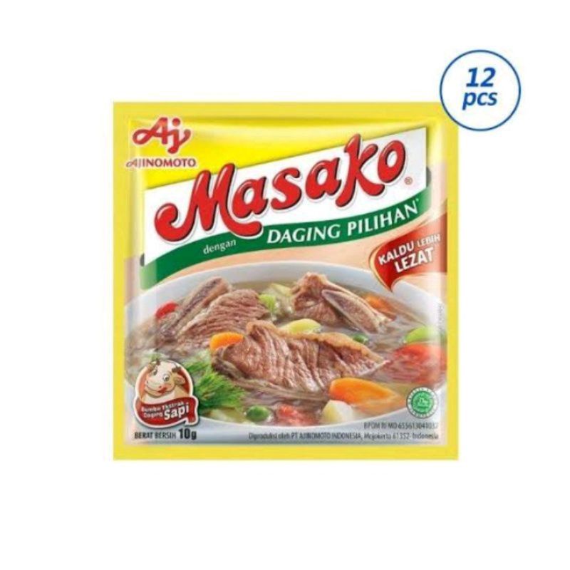 

Masako Rasa Sapi Penyedap Rasa (1 renceng 12 sachet)