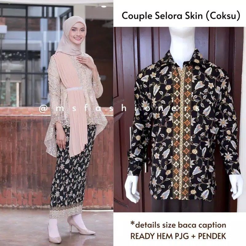 NEW COUPLE KEBAYA SELENDANG AURORA/COUPLE TUNANGAN/COUPLE KEBAYA MODERN