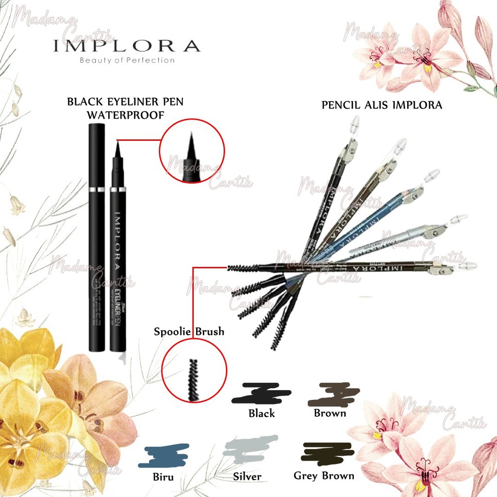 ✿ MADAME ✿ IMPLORA PENCIL ALIS SHARPENER EYEBROW IMPLORA EYELINER PEN - IMPLORA PENSIL ALIS + RAUTAN