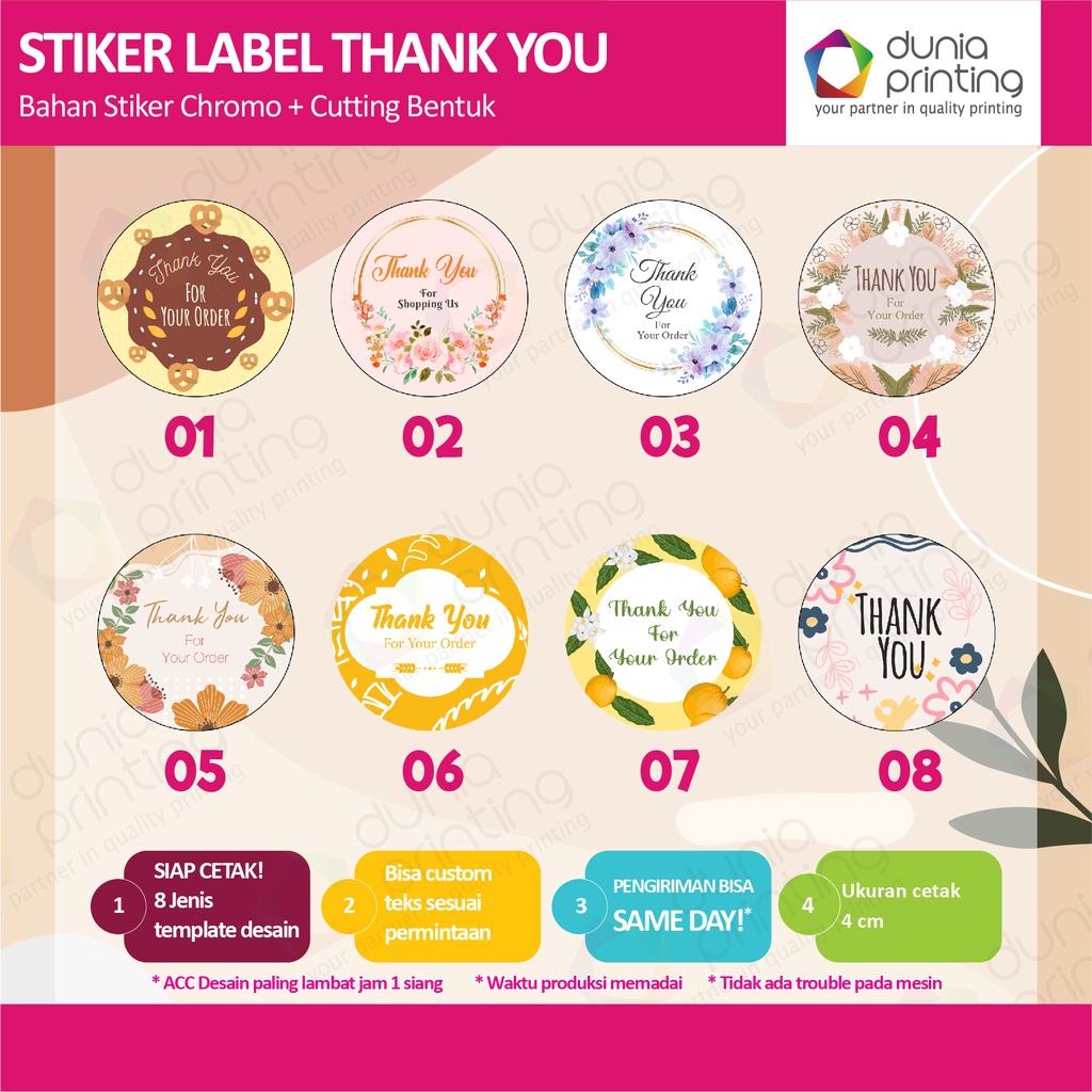 

Stiker Thank You Edisi III ekonomis bulet 4cm