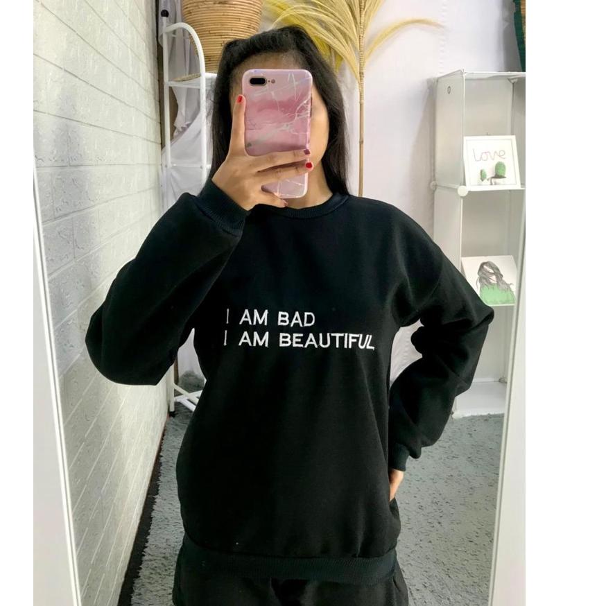Ayo Ramaikan ilook | Sweater Oblong I Am Bad Beautiful Crewneck | Sweater I Am Bad Beautiful | Sweat