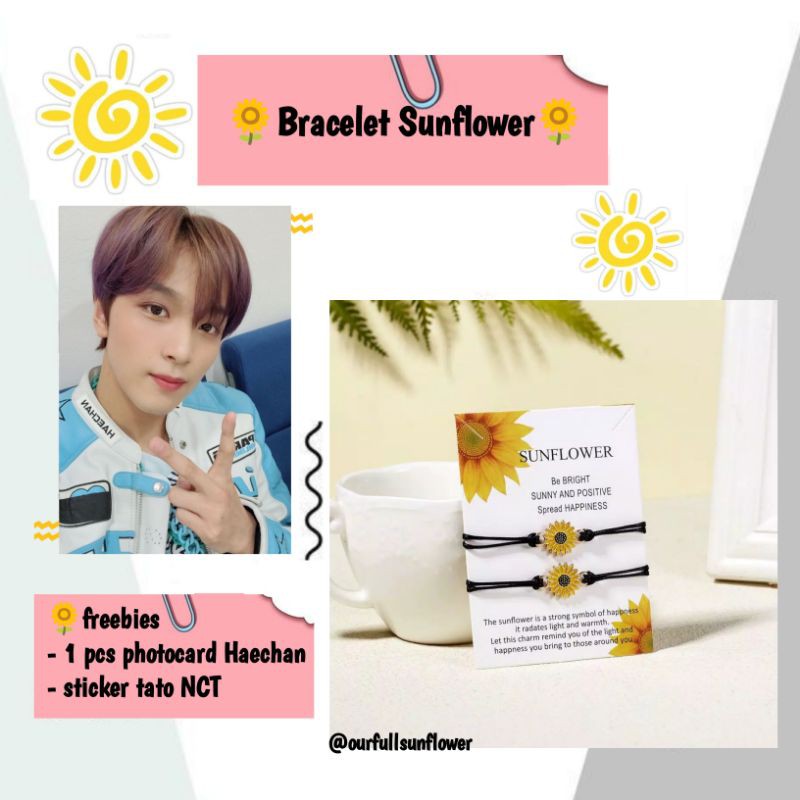 [Pre Order] Necklace & Bracelet Sunflower NCT Haechan