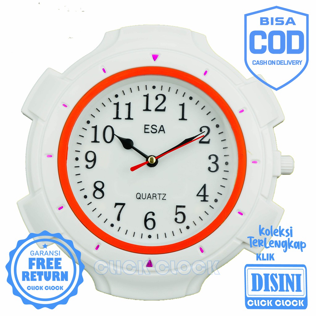 Jam Dinding Unik Murah Minimalis Dekorasi Rumah Wall Clock ESA 199