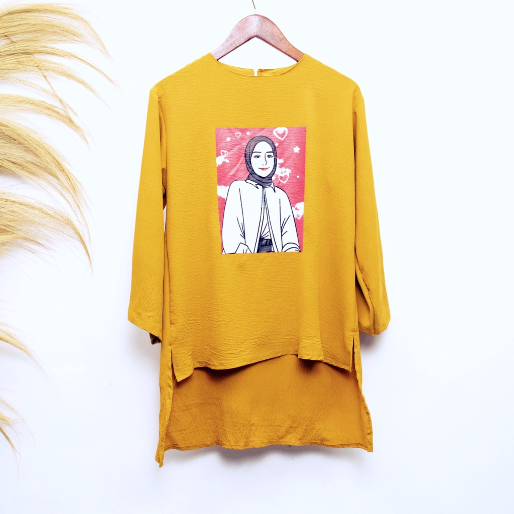[COD] Shazfa.apparel - Pakaian Muslim wanita Gina Tunik