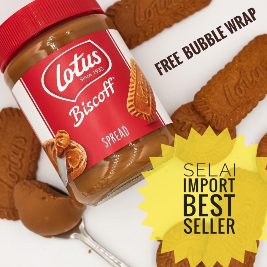 Lotus Biscoff Smooth Spread 400 Gram | Selai Biskuit Premium Speculoos