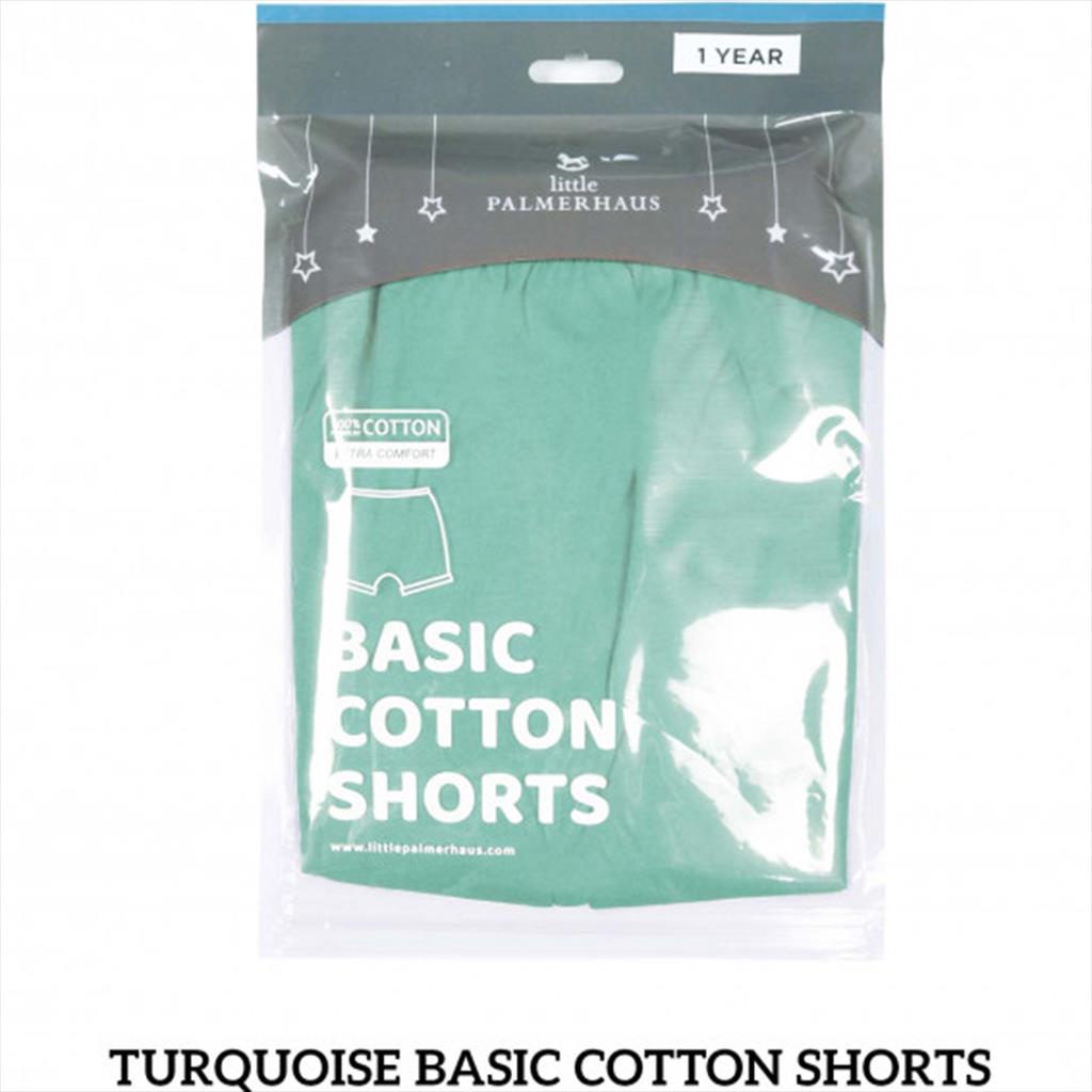 Little Palmerhaus Basic Cotton Shorts Celana Anak - Turquoise