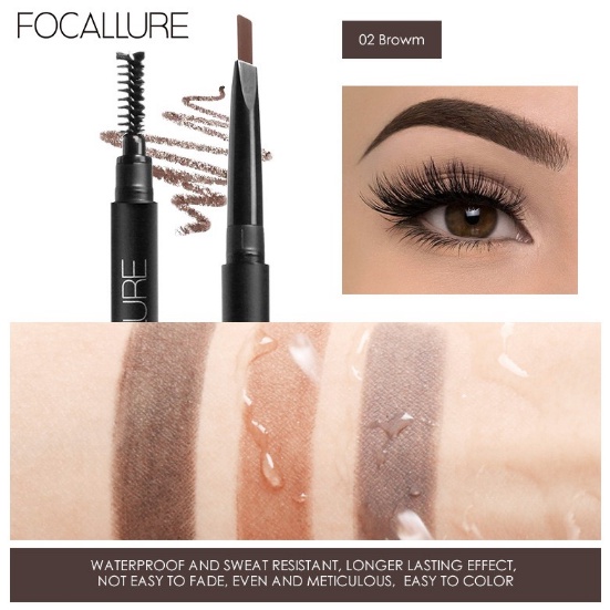 Focallure Auto Brows Pen Eyebrow Waterproof Long Lasting Pencil FA-18 FA18 FA 18