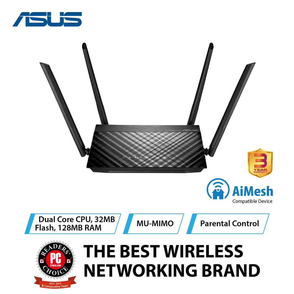 ASUS RT-AC59U V2 AC1500 Dual Band Gigabit WiFi Router with AiMesh