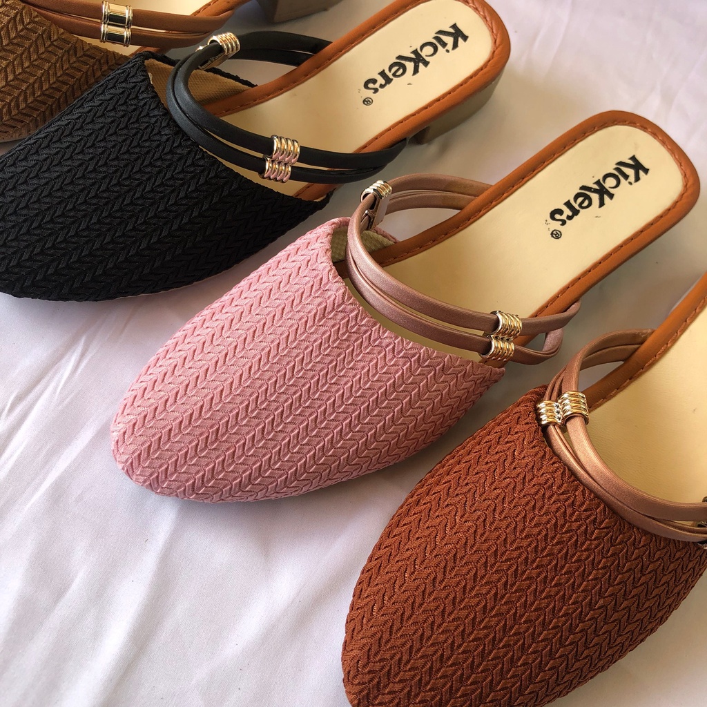 (HARGA PROMO = PACKING TANPA KARDUS) SLOP GEMPI 3 sandal sendal wedges cewek model baru wanita termurah terlaris Sepatu Bapau Wanita Rajut import hak 3cm Sandal Wanita Hels Wanita Sandal Slop Sendal Selop Rajut Import