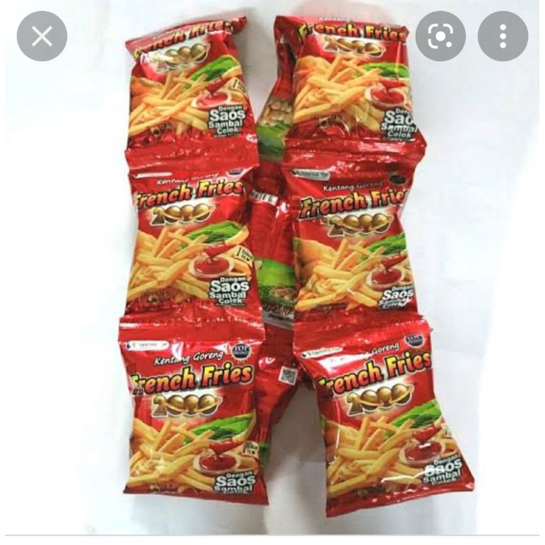 

Ciki French fries isi 10pcs Rp 2000