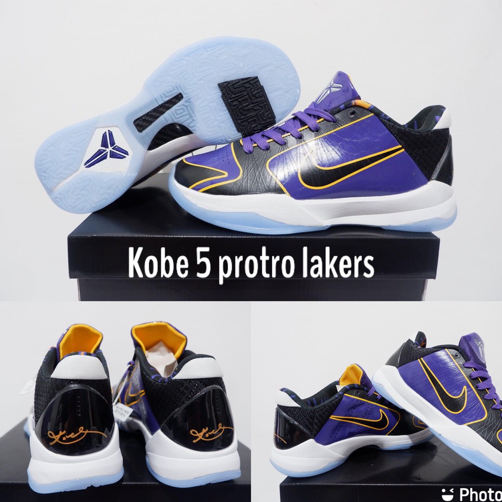 sepatu basket nike kobe 5 protro lakers purple