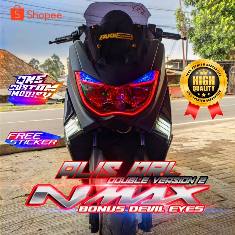 PROMO LAMPU LED ALIS NMAX OLD BONUS DEMON EYES BERKUALITAS - SIAP PAKAI
