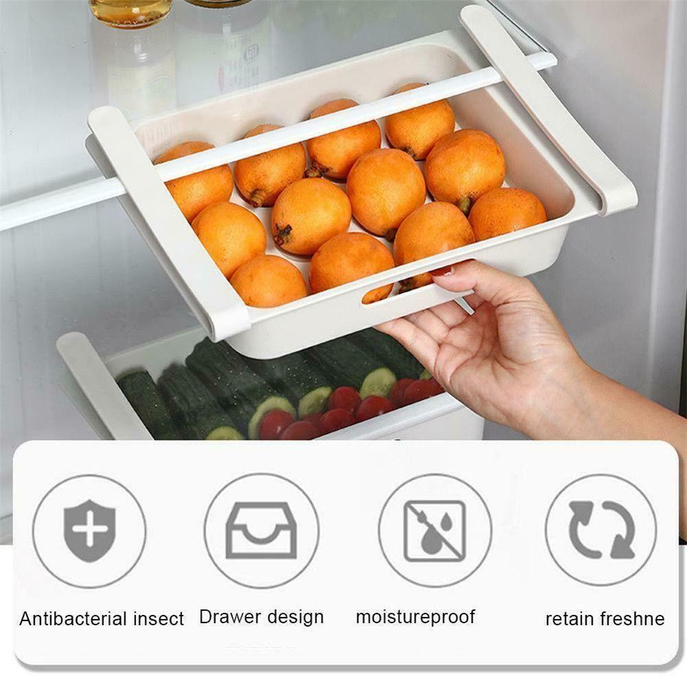 Solighter Kulkas Kotak Penyimpanan Telur Tahan Lama Rak Laci Kulkas Food Organizer Storage Tray