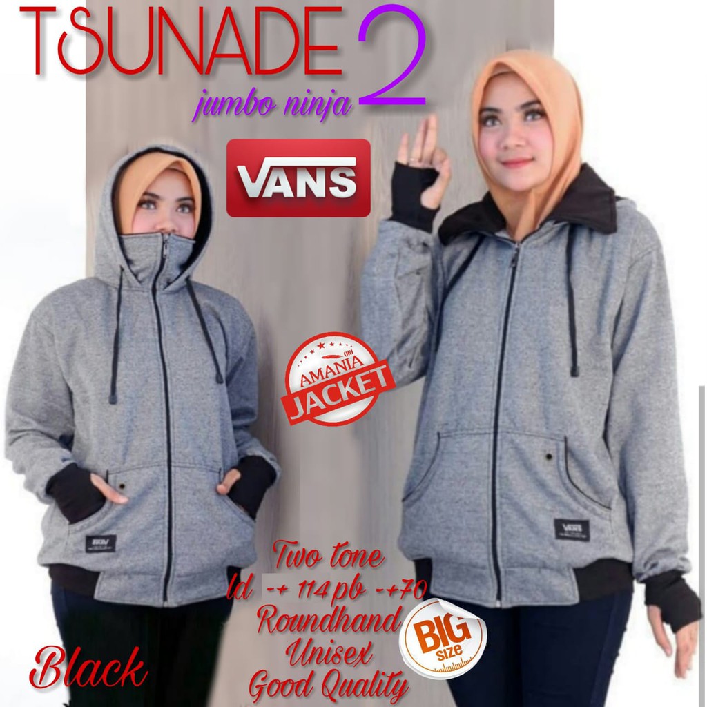 TUSNADE JAKET WANITA NINJA TWOTONE JUMBO FLEECE GBM