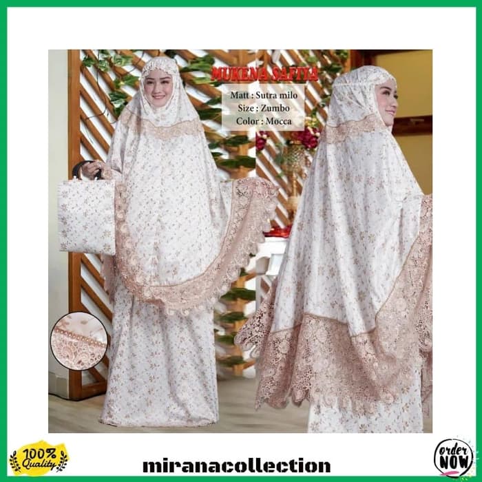 TERLARIS MUKENA WANITA SAFIYA MUKENA WANITA DEWASA PREMIUM BAHAN SUTRA TERLARIS