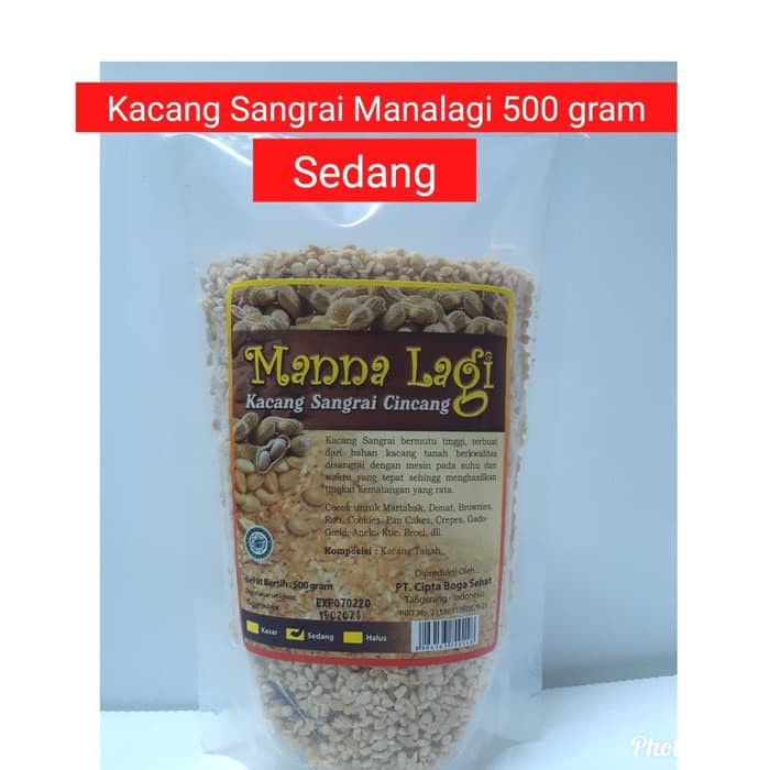 

Kacang Sangrai Mannalagi 500 gram Sedang