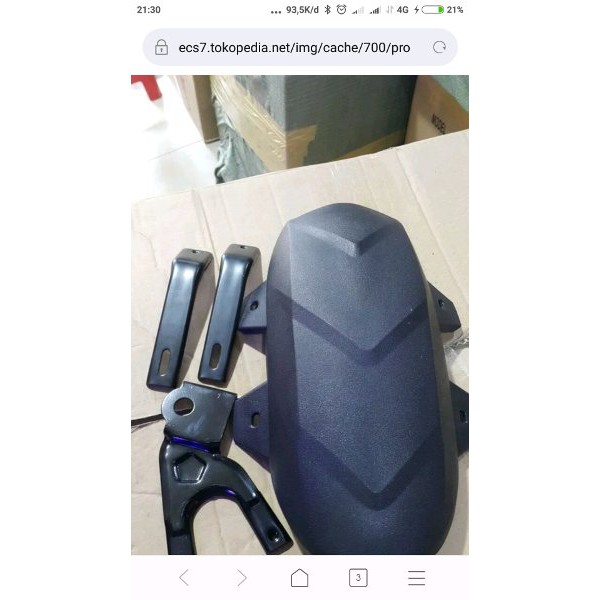 MUD GUARD SPAKBOR BELAKANG VARIASI UNIVERSAL NINJA250 CBR250 R15 R25 VIXION CB150 R AEROX 155