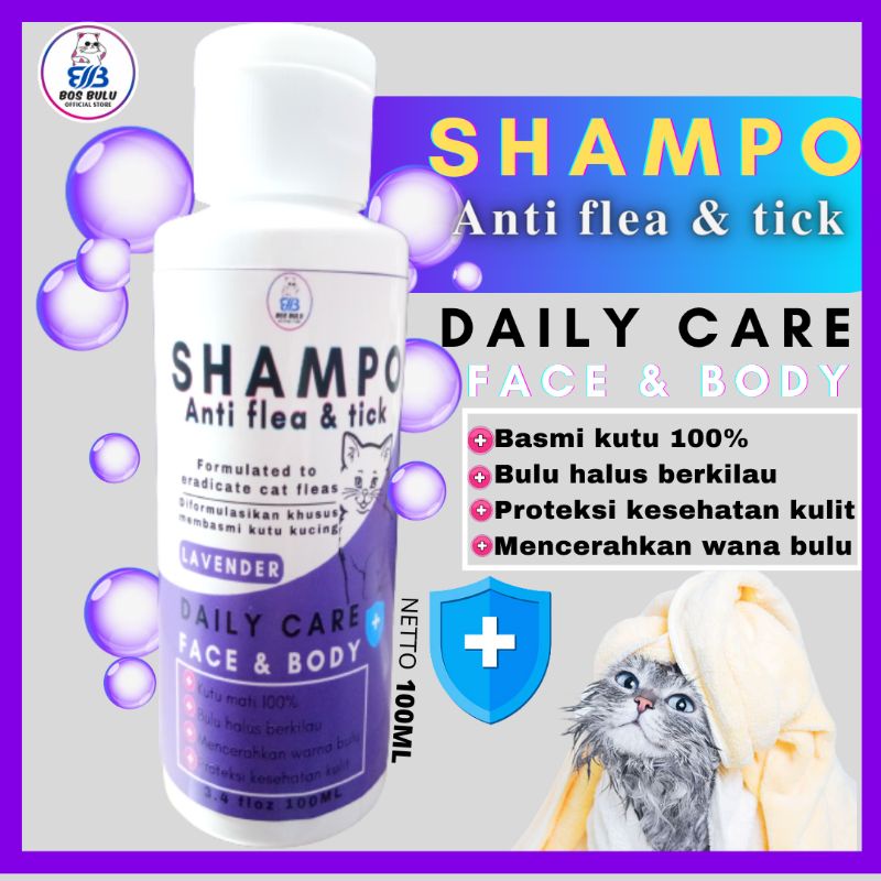 sampo anti kutu jamur bulu rontok kucing 100ml