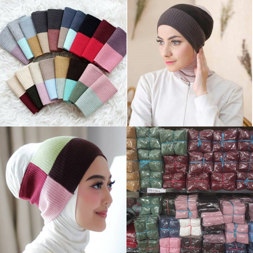 Paket Ciput Rajut Premium 2 Warna dan 4 warna Random 20pcs Harga Grosir