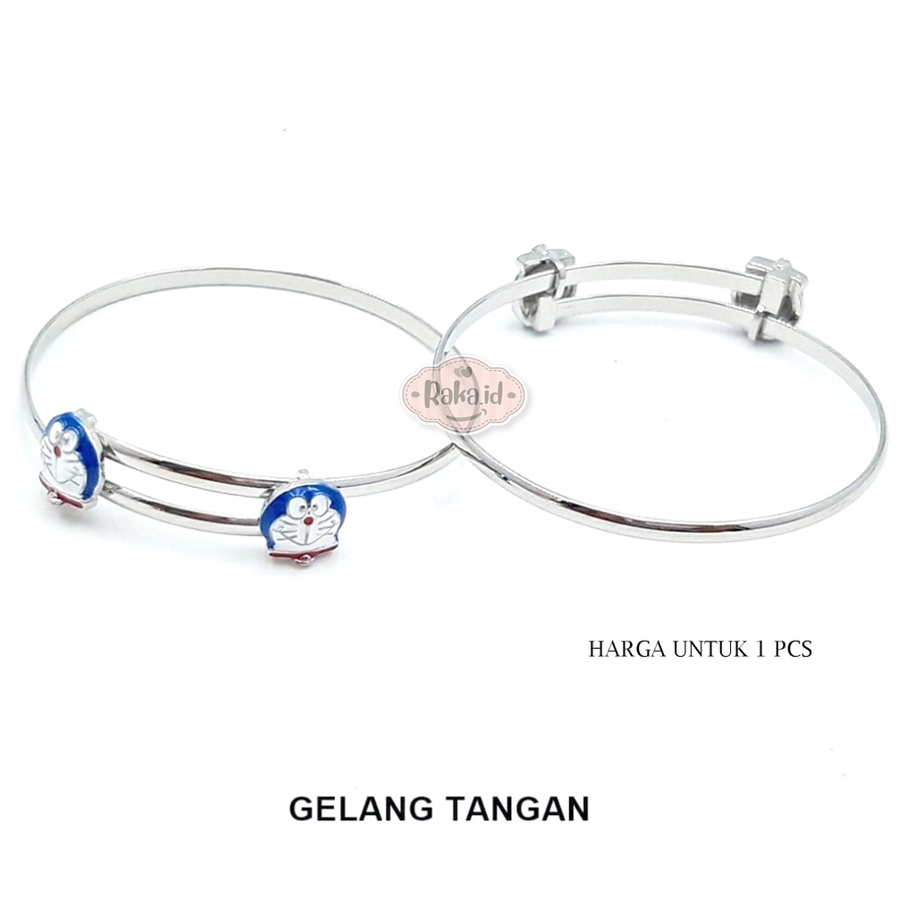 Raka Acc - Gelang Tangan Bangle Anak Doraemon Kerincing Gold Perhiasan Anak Menawan Lapis Emas 597