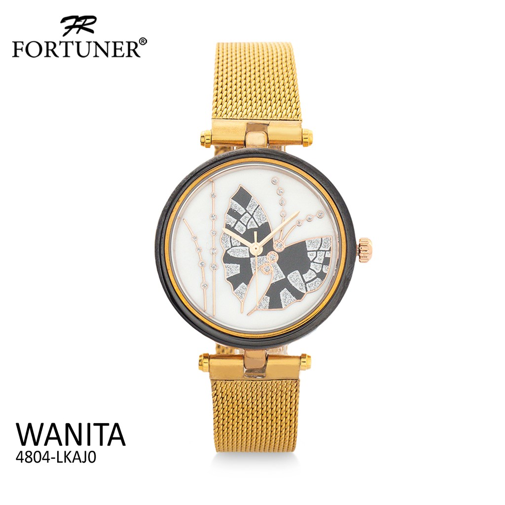 Fortuner Jam Tangan Wanita Analog Water Resistant Gold Aliki