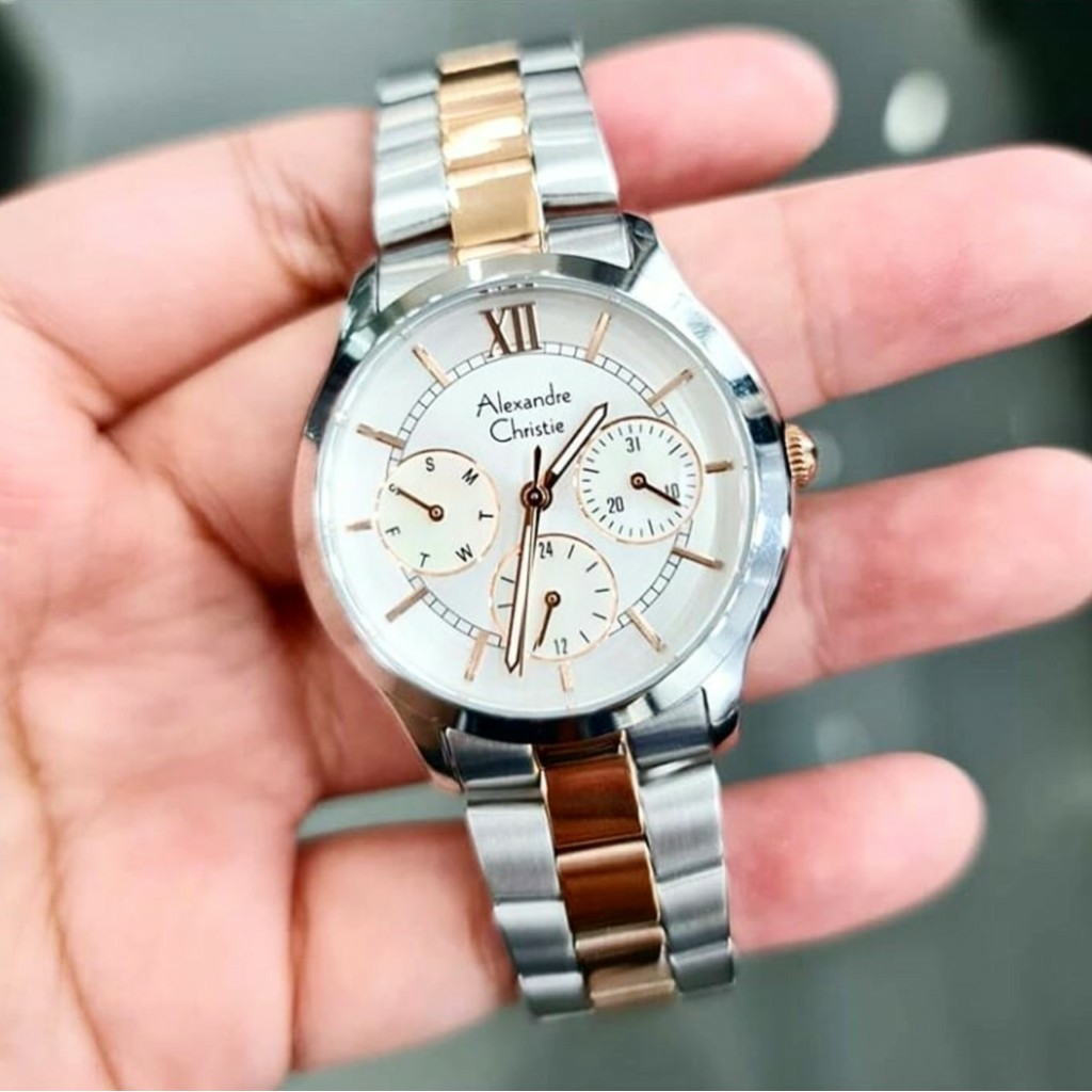 AC alexandre Christie AC 2815  wanita original Stainless steel silver rose gold