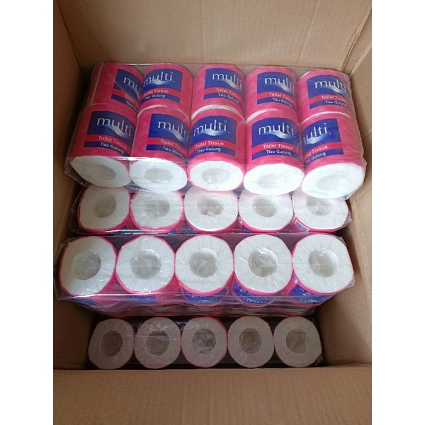 MULTI bathroom tissue CORE 1 Roll 100gr 2ply/ Tisu gulung toilet / tisu rol wc 1Roll