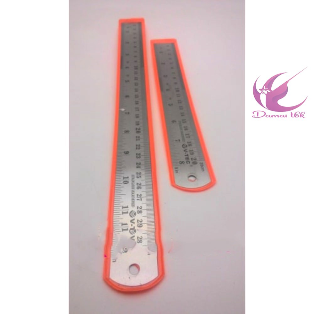 

Penggaris 40 cm / Penggaris Besi V-Tec 40cm Stainless Steel Ruler MISTAR