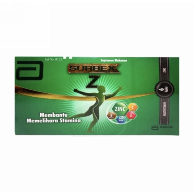 Surbex Z ( per strip ) Vit C 750 mg, B komplek, Vit E &amp; Zinc