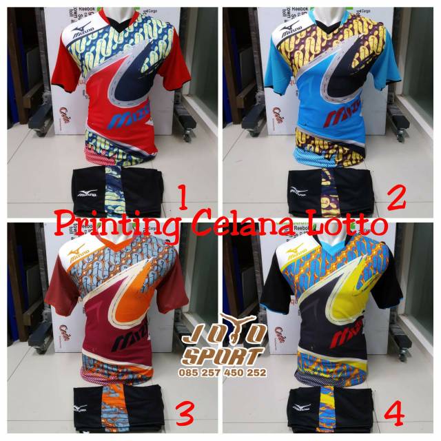 Baju Setelan sepakbola / futsal / volley Mizuno Batik Printing