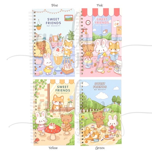 Notebook Sweet Friends Eat Dessert Buku Catatan Motif Cake GH 308542