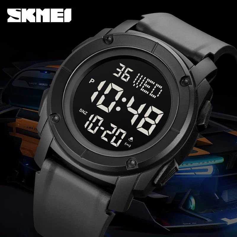 SKMEI 1853 Jam Tangan Pria Digital Chronograph Sport Watch Anti Air Tali Rubber WATCHKITE WKOS