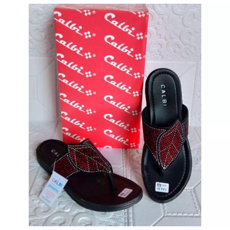 sandal calbi teplek daun terlaris