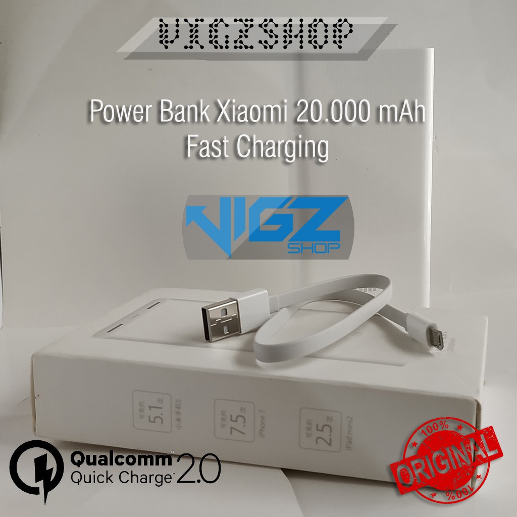 Power Bank Xiaomi Mi 2 Fast Charging Original 100%