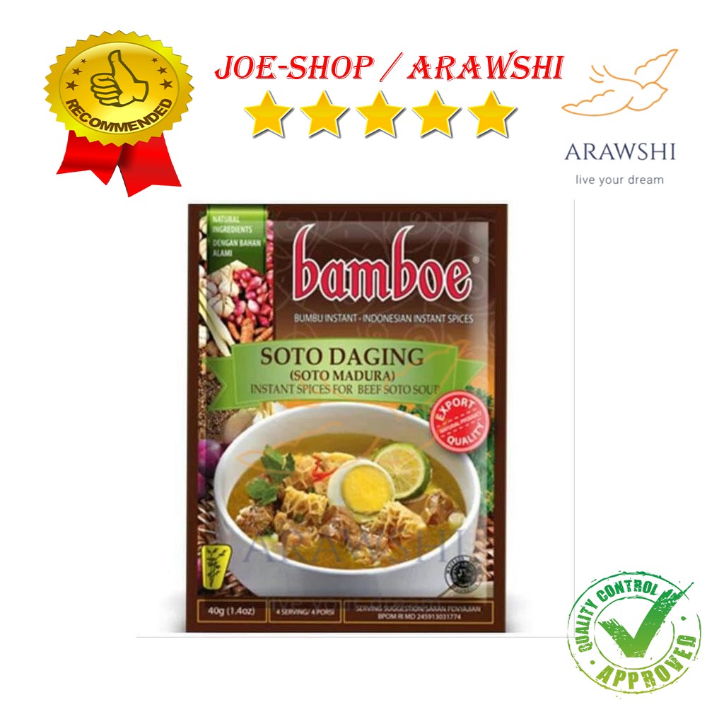 

BUMBU INSTAN BAMBOE BUMBU SOTO MADURA 40GR