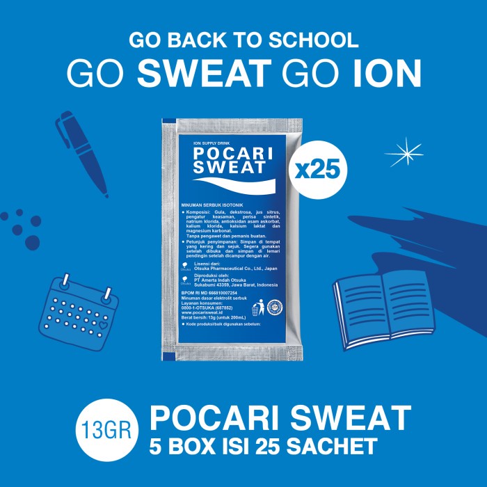 

(BISA COD) POCARI SWEAT SACHET 13gr 5 Box (25 sachet)