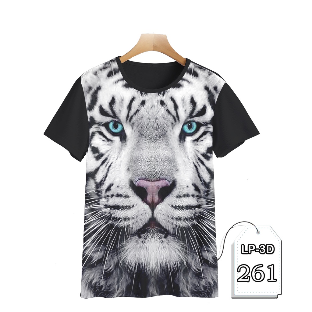 Baju Harimau Putih Kaos Dewasa Kaos Macan Pria Printing 3D#LP3D-261