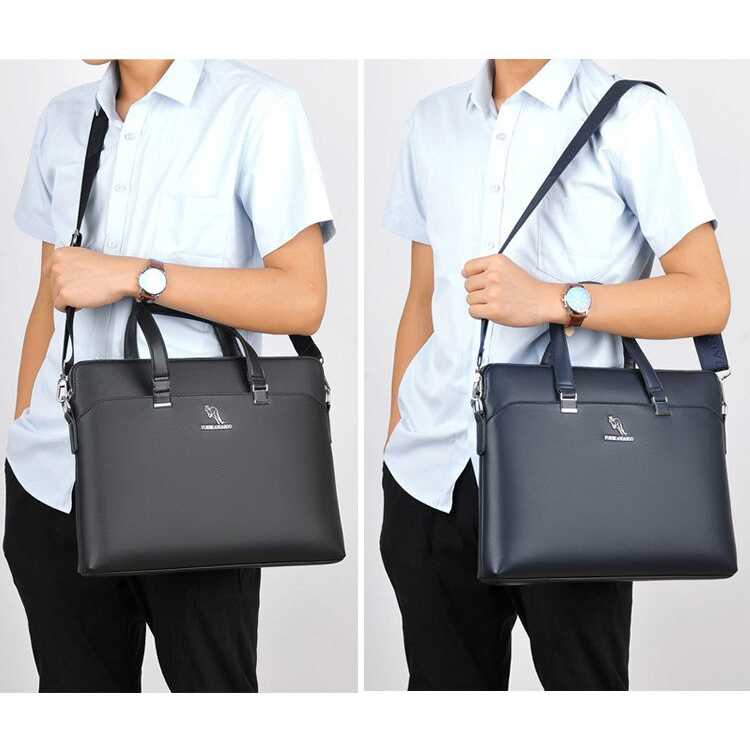 Rhodey Tas Selempang Laptop Pria Premium Kulit Leather Bag - HA-036