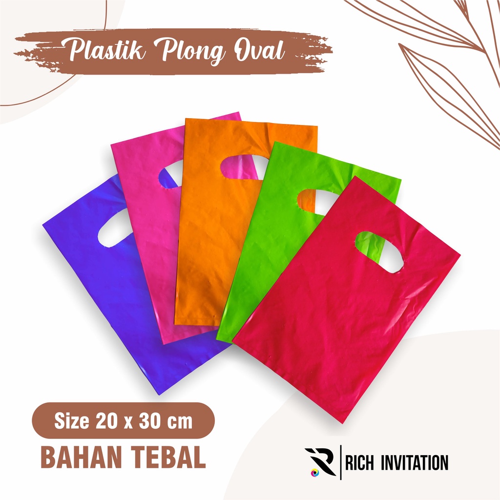 [100 pcs] PLASTIK PACKING OLSHOP HD PLONG - KRESEK OLSHOP BAJU 20x30