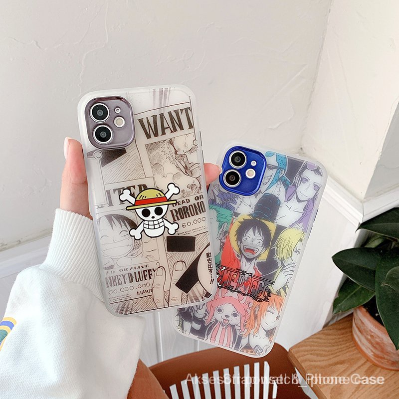 Case iPhone 7 8 Plus 12 Pro Max SE2020 7 8 XR X XS 11 Penutup Pelindung, Anti-Drop Putih Matte Fotolistrik Perlindungan Lensa Berlubang All-in-One Casing Ponsel