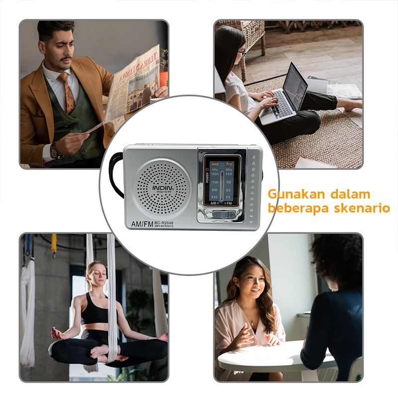 Baru AM FM Radio Radio Mini Radio Portable Untuk mendengarkan berita/radio/musik