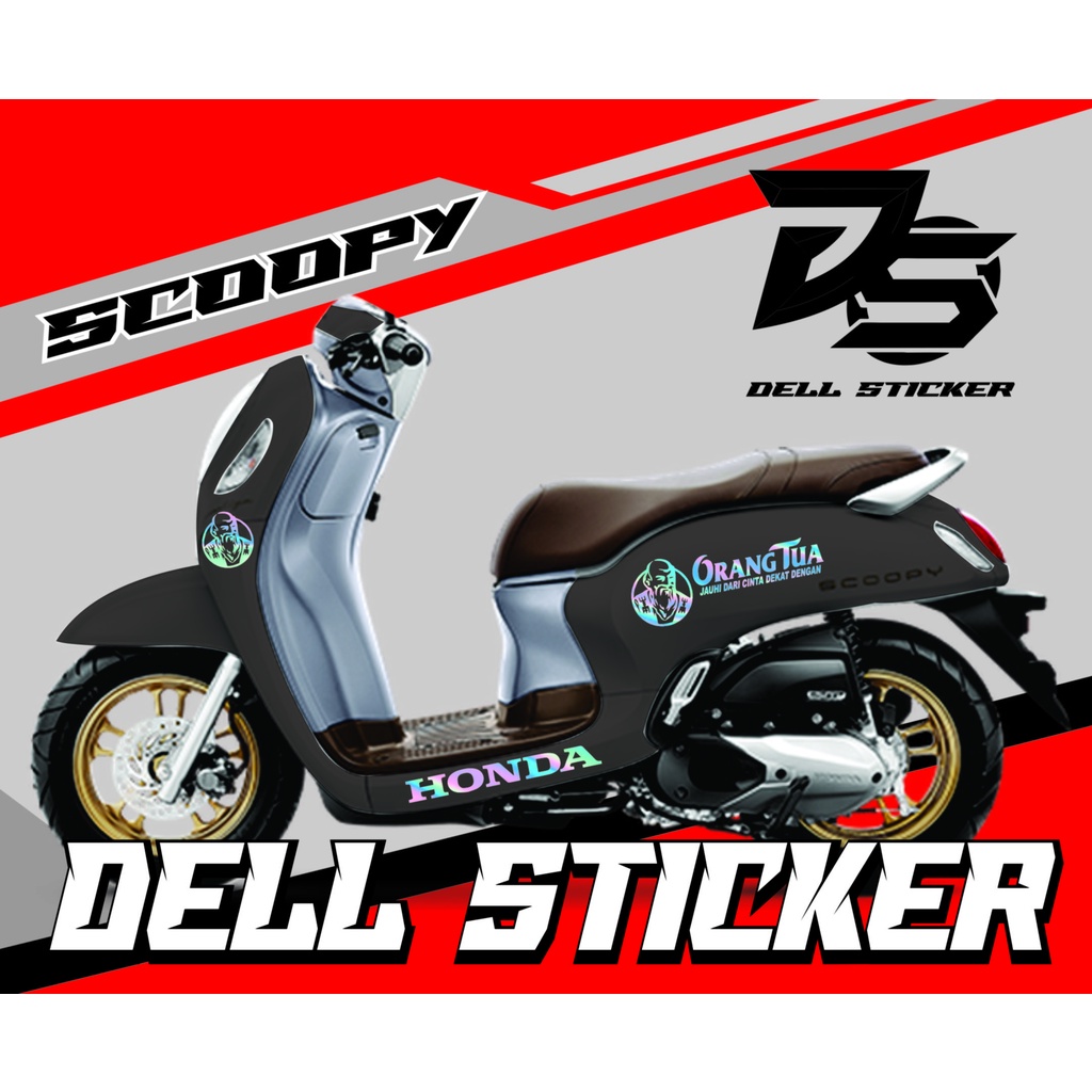 Sticker Striping Scoopy ORANG TUA Cutting Sticker Terbaru