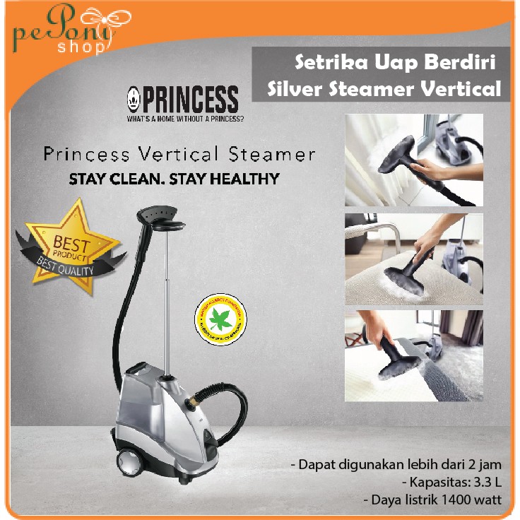 Setrika Uap Berdiri Silver Steamer Vertical PRINCESS - Setrika Uap