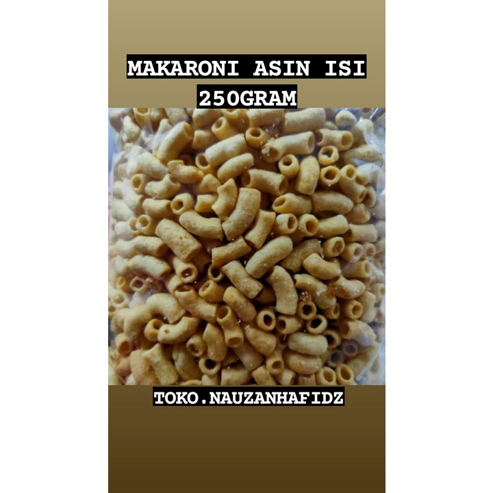 

MAKARONI BESAR ASIN GURIH JAJANAN JADOEL ISI 250GRAM